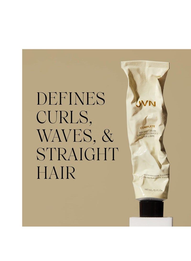 JVN JVN No Heat Air Dry Cream, Hair Styling Cream - 5 Fluid Ounces, Smoothens and Defines Hair, Sulfate-Free, Curl Enhancing, Moisturizing, Smoothening, UV Protection for All Hair Types  - Image 4