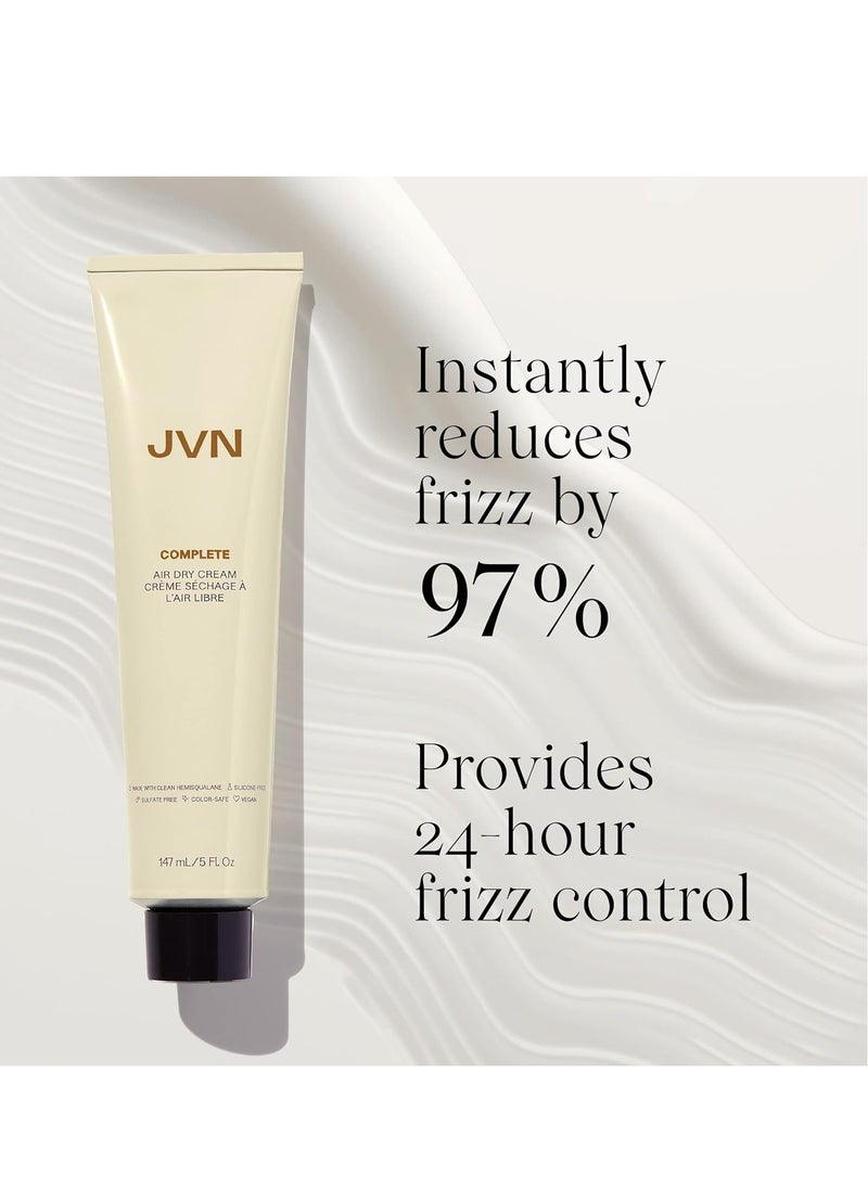 JVN JVN No Heat Air Dry Cream, Hair Styling Cream - 5 Fluid Ounces, Smoothens and Defines Hair, Sulfate-Free, Curl Enhancing, Moisturizing, Smoothening, UV Protection for All Hair Types  - Image 5