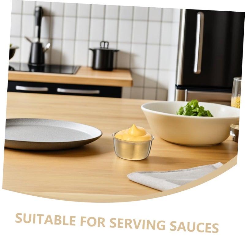12 Pcs Stainless Steel Dipping Sauce Cups With Lids For Condiments And Jams - Image 4