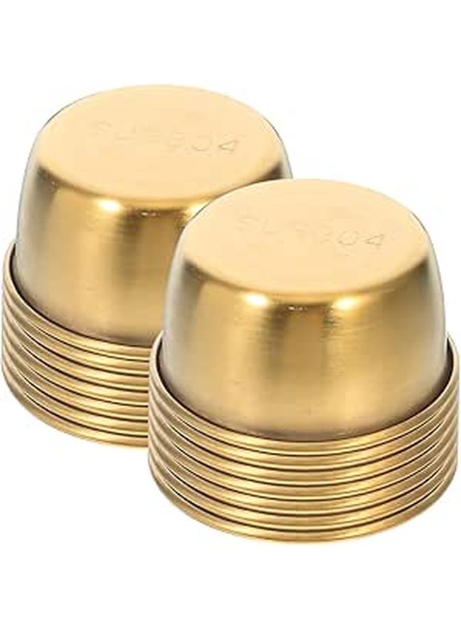 12 Pcs Stainless Steel Dipping Sauce Cups With Lids For Condiments And Jams - Image 1
