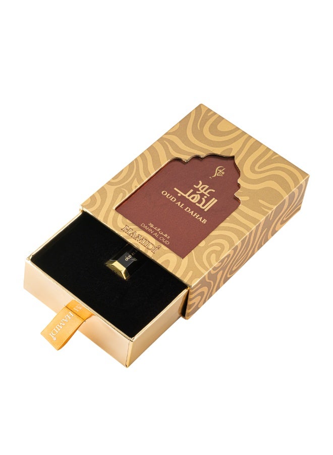 HAMIDI عطر حميدي عود الذهب المركز 6 مل للرجال والنساء خالي من الكحول، يدوم طويلاً، عطر دافئ وزهري مع ورد أنيق، باتشولي ترابي، فيتيفر، خشب الأرز وخشب العود الغني - Image 4