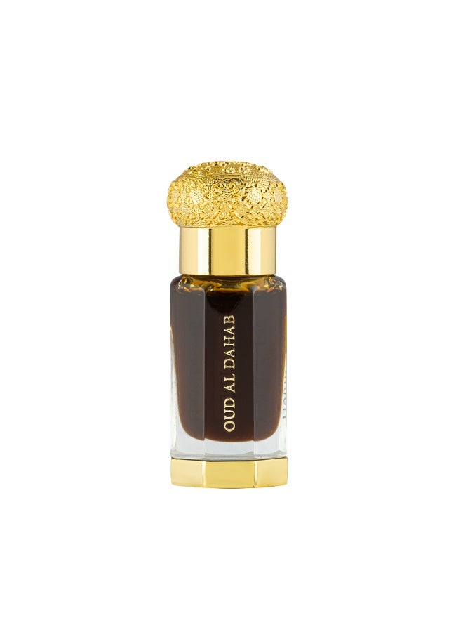 HAMIDI عطر حميدي عود الذهب المركز 6 مل للرجال والنساء خالي من الكحول، يدوم طويلاً، عطر دافئ وزهري مع ورد أنيق، باتشولي ترابي، فيتيفر، خشب الأرز وخشب العود الغني - Image 1