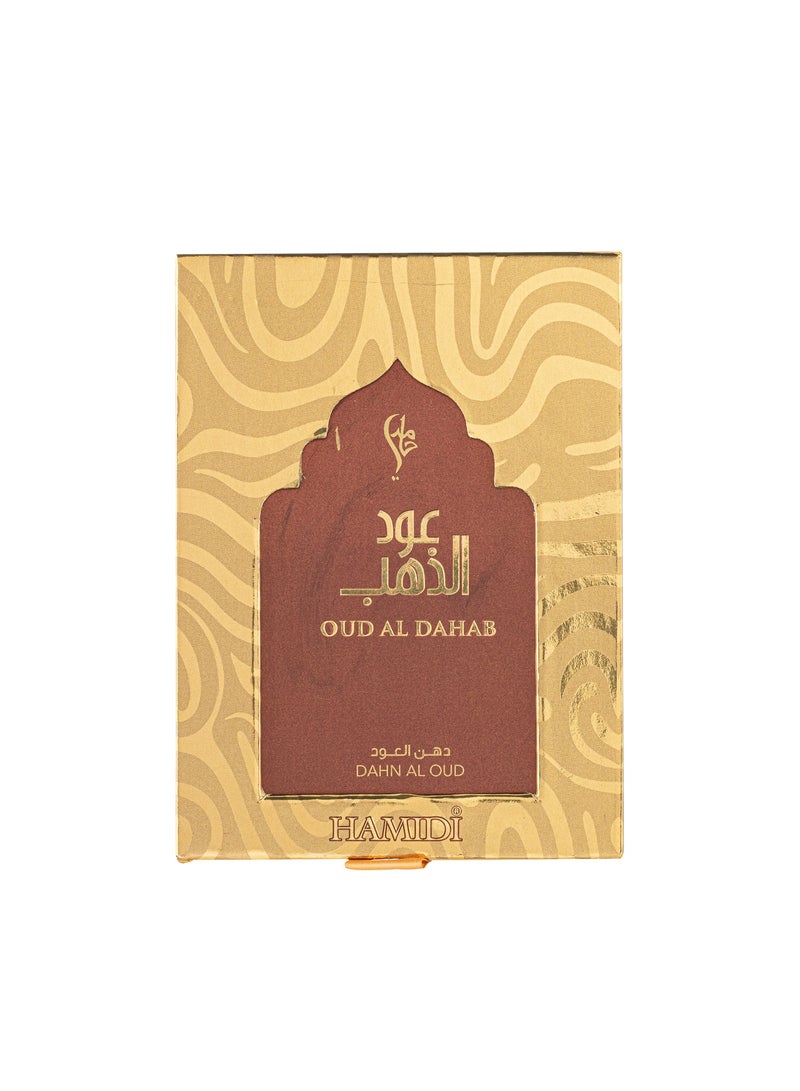 HAMIDI عطر حميدي عود الذهب المركز 6 مل للرجال والنساء خالي من الكحول، يدوم طويلاً، عطر دافئ وزهري مع ورد أنيق، باتشولي ترابي، فيتيفر، خشب الأرز وخشب العود الغني - Image 2