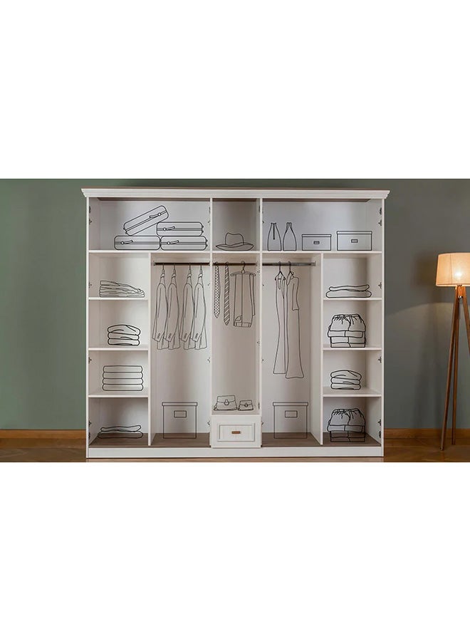 MK Kabbani Furniture Tiffany 5 Door Wardrobe with mirror  - Image 2