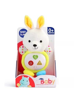 BABY SUNKI Musical Stuffed Plush Animal Toy with Appease Light and 3 Buttons Melody Smooth Sleeping Music 