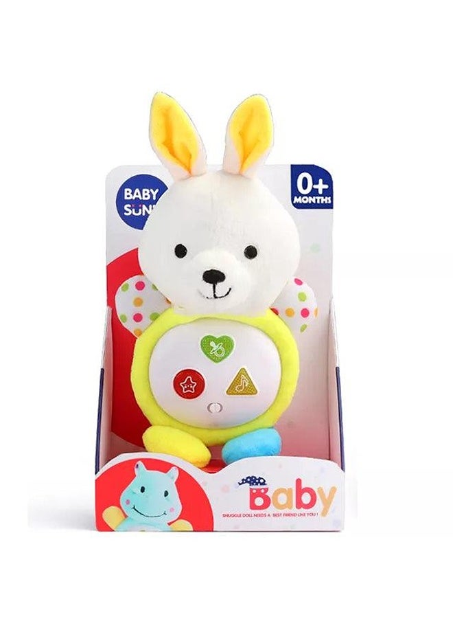 BABY SUNKI Musical Stuffed Plush Animal Toy with Appease Light and 3 Buttons Melody Smooth Sleeping Music 