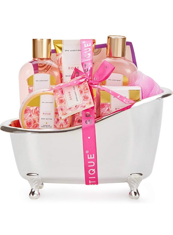 spa luxetique Gift Set For Women, Spa Luxetique Bath Sets for Women Gift, 8 Pcs Rose Spa Basket Includes Bubble Bath, Shower Gel, Body Lotion, Birthday Spa Gifts, Mothers Day Gifts for Mom - Image 1