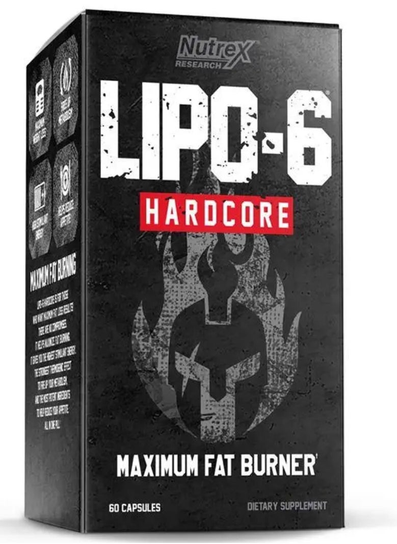 Nutrex Research Lipo 6 Hardcore Maximum Fat Burner, 60 Capsules  - Image 1