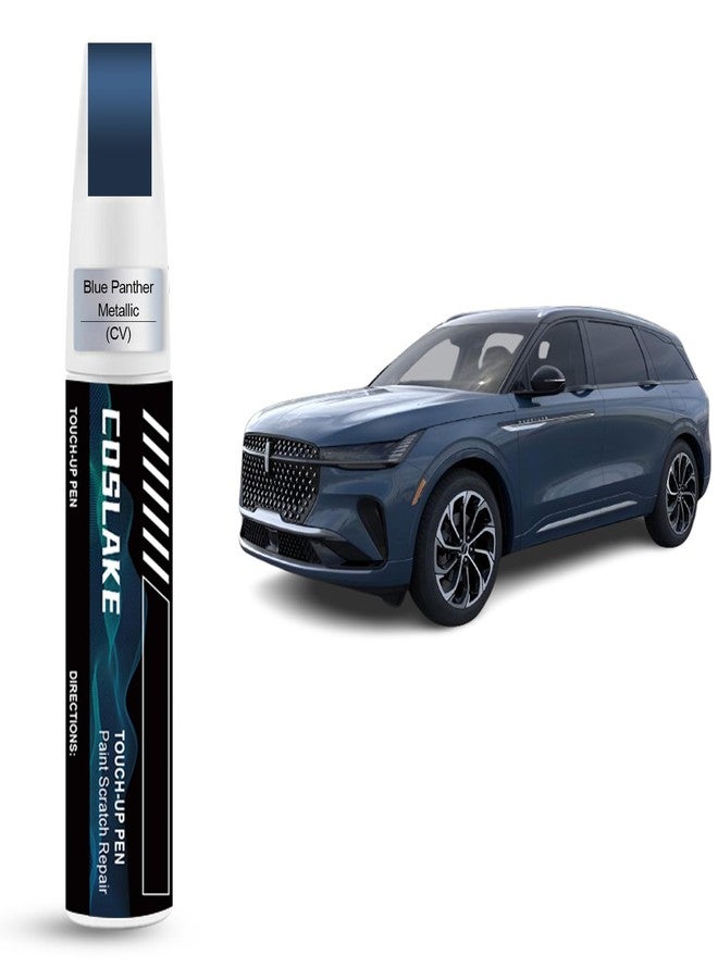 COSLAKE Car Touch Up Paint(Blue Panther Metallic(CV)) for LINCOLN, Car Paint Scratch Repair Kit, Quick & Easy Solution to Repair, 2 in 1 Scratch Remover Pen with 2PCS Disposable Micro Applicators - Image 1