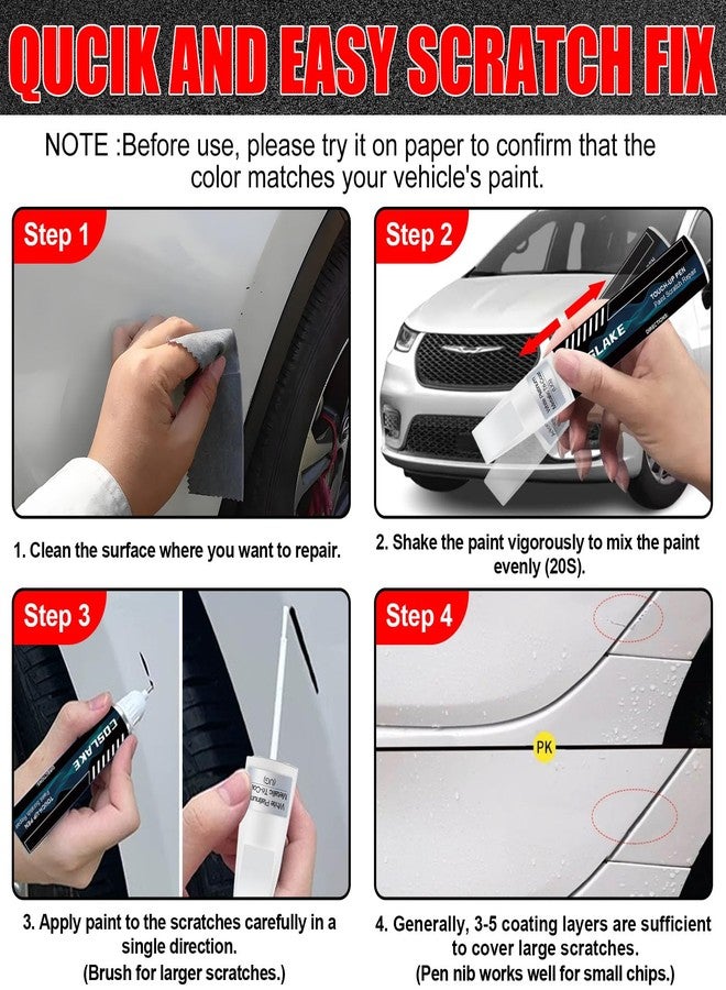 COSLAKE Car Touch Up Paint(Blue Panther Metallic(CV)) for LINCOLN, Car Paint Scratch Repair Kit, Quick & Easy Solution to Repair, 2 in 1 Scratch Remover Pen with 2PCS Disposable Micro Applicators - Image 5