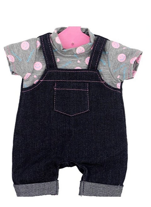 Clothes Only Bluejw Doll Clothes for 18 Inches Girl 40cm Chevrolet Doll Figurine Clothes Denim Suspenders Jumpsuit Denim Pants Set With Shoulder Strap Denim Pants Set (Excluding Baby)