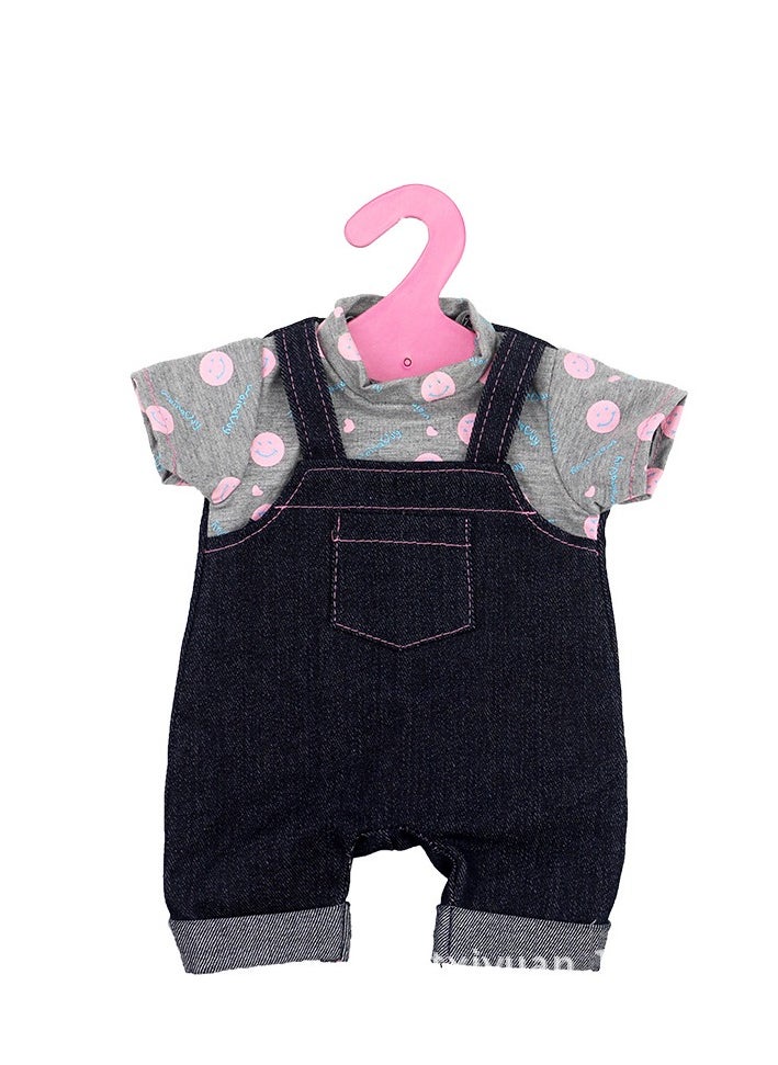 Bluejw - Clothes Only Bluejw Doll Clothes for 18 Inches Girl 40cm Chevrolet Doll Figurine Clothes Denim Suspenders Jumpsuit Denim Pants Set With Shoulder Strap Denim Pants Set (Excluding Baby) - Image 1