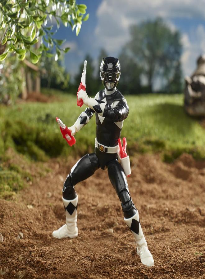 Power Rangers Lightning Collection Mighty Morphin Black Ranger 6-Inch Premium Collectible Action Figure Toy with Accessories - Image 5
