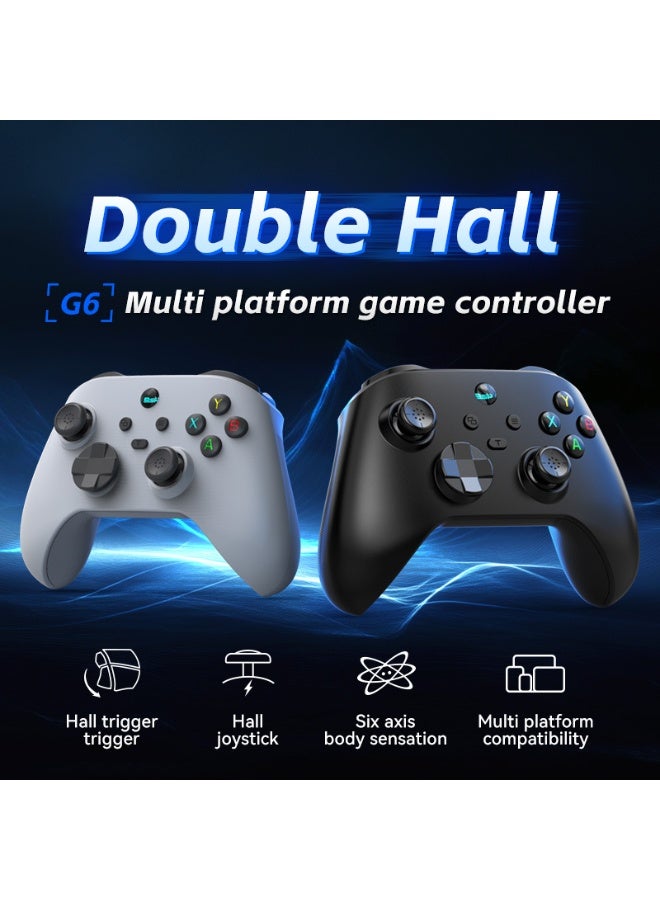 BSP Classic Gamepad BSP G6 Wireless Game Controller for Switch / PC / iOS / Android with Hall Joystick/Hall trigger, TURBO Continuous Transmission, Asymmetric Double Vibration Motor, 6-Axis Gyroscope, Programmable Back Buttons, Anti Slip Texture - Image 3