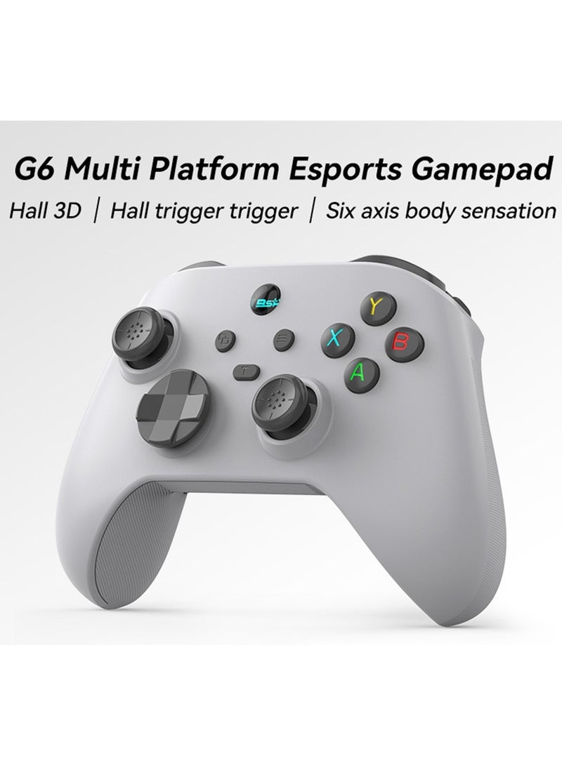 BSP Classic Gamepad BSP G6 Wireless Game Controller for Switch / PC / iOS / Android with Hall Joystick/Hall trigger, TURBO Continuous Transmission, Asymmetric Double Vibration Motor, 6-Axis Gyroscope, Programmable Back Buttons, Anti Slip Texture - Image 1