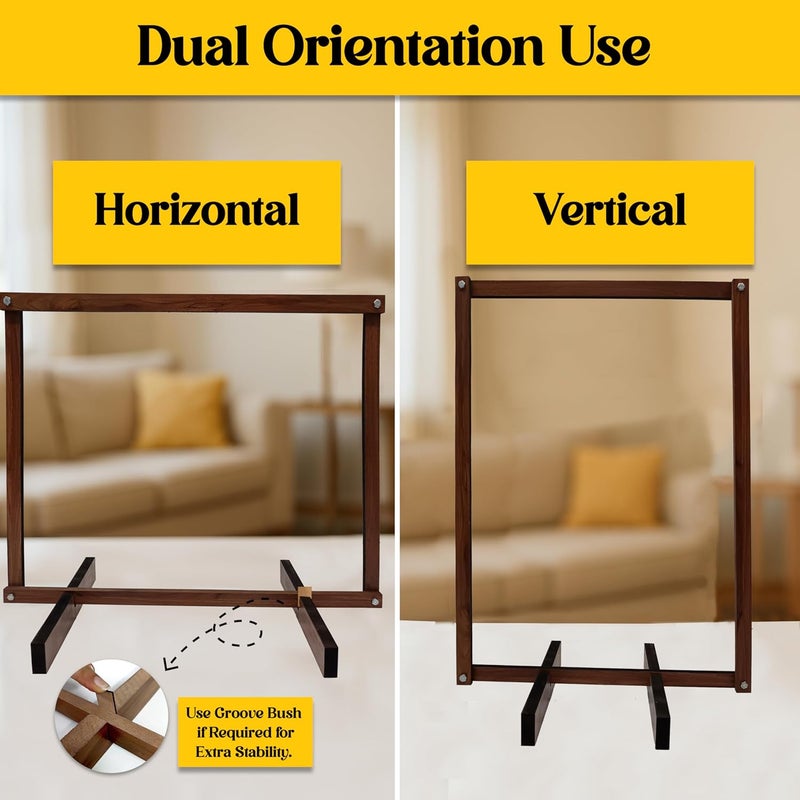 SOLOBOLO Wood Mandir Foldable Backdrop Stand For Ganpati ,Navratri,Durga Pooja,Ideal For Home Mandir And Office As Backdrop Frame, Festival Decoration Item (30X24 Inch) - Image 2