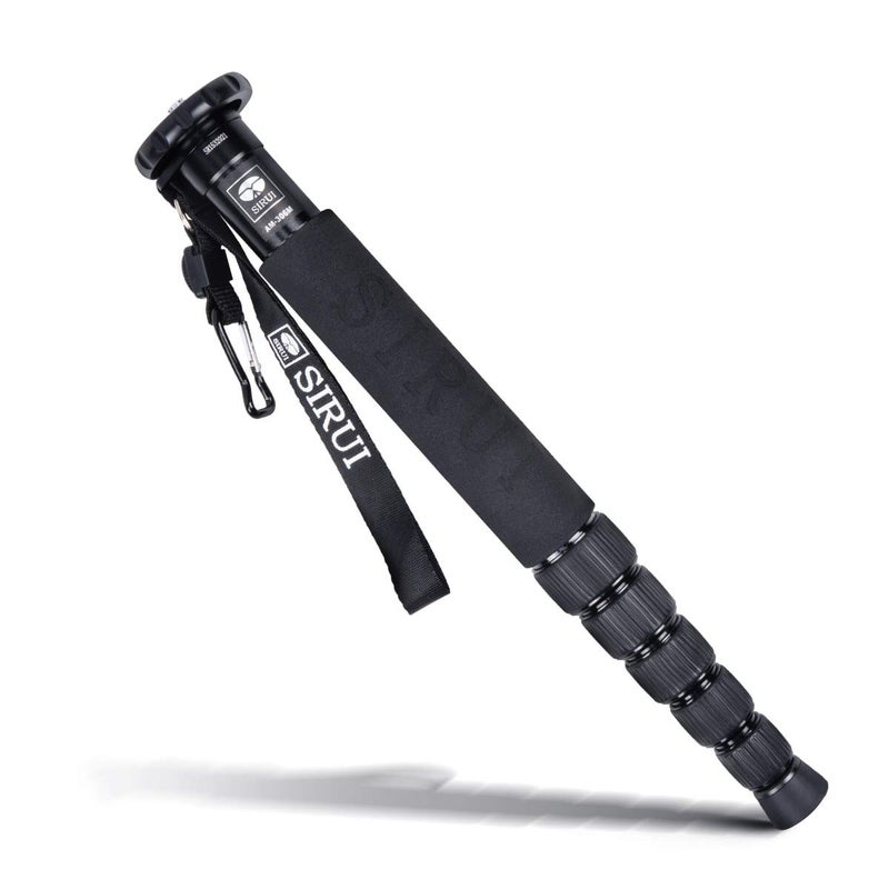 SIRUI AM306M Aluminium Alloy Monopod 61 Lightweight Tripod for DSLR Camera Smartphone 176lbs Load 360 Rotating Phone Clamp Quick Twist Lock Compact Travel Design with Carabiner Clip