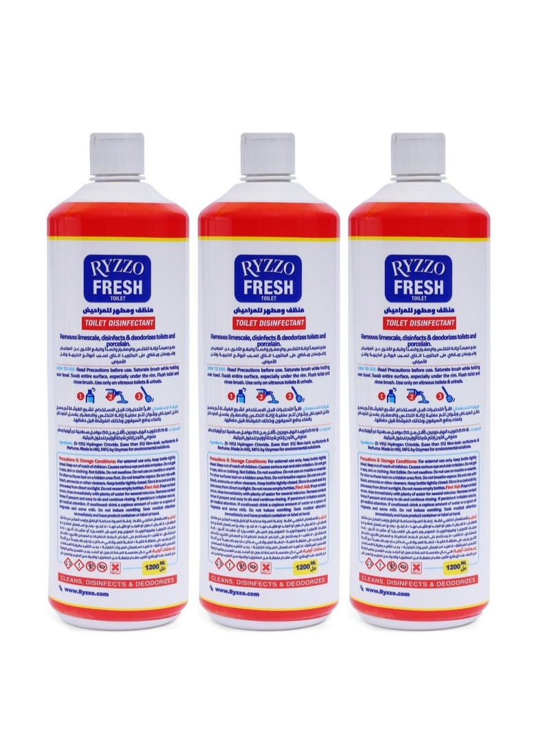 RYZZO TOILET DISINFECTANT 3X1200ML - Image 2