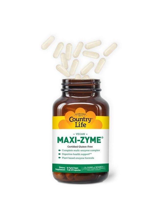 Maxi-Zyme Caps - 120 Vegetarian Capsules - Digestive Enzyme Complex to Support Maximum Digestive Power