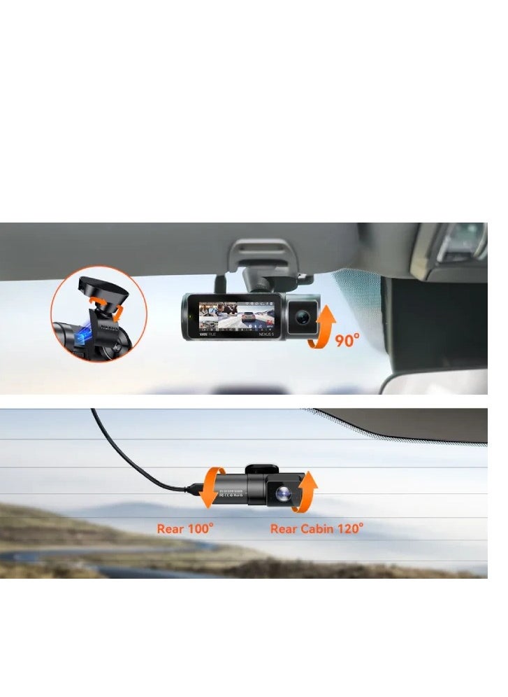 Vantrue - 4 Channel Dash cam | Sony latest STARVIS 2 | 3.19 IPS Screen | Voice Controlled | Vantrue NEXUS 5 - Image 1