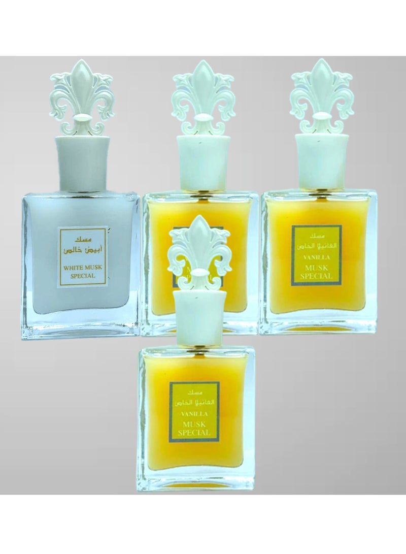 بيليزا عطور مجموعة الصبايا قطعه مسك ابيض الخاص و 3 قطع مسك الفانيلا الخاص - Image 1
