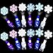 Tuanse 24 Pcs Snowflake Party Favors Snowflake Lights Gifts Bulk for Kids Glow in The Dark Snow Icy Finger Lights Classroom Rewards Prizes Gifts for Birthday Summer Boys Girls - Image 2