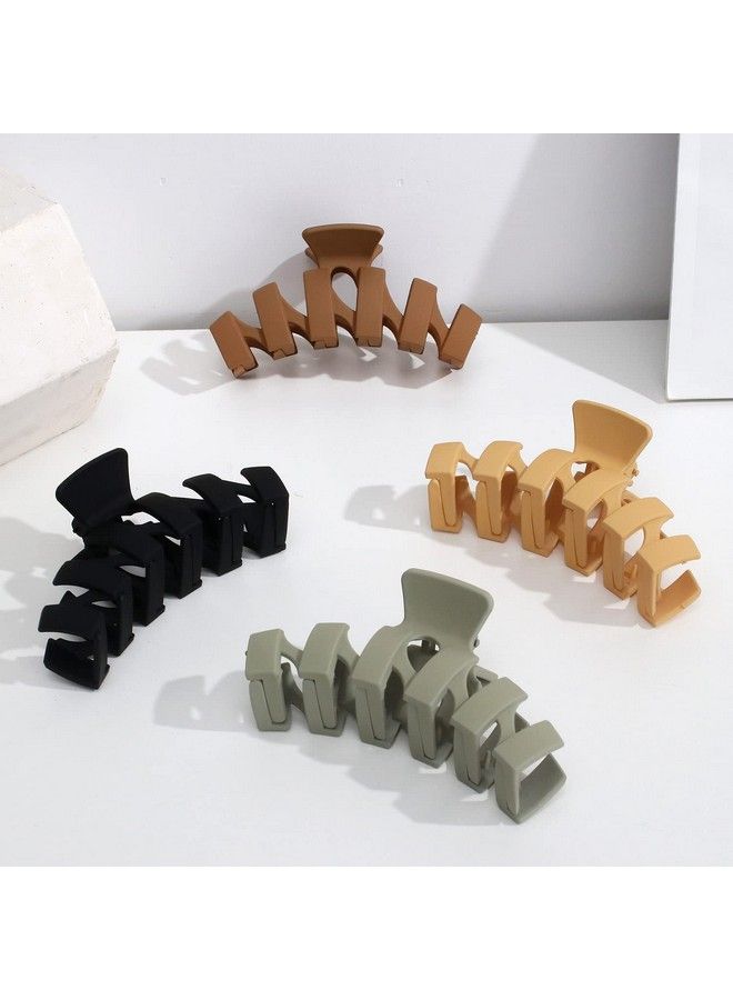 SuPoo Hair Clips Large Claw Clips 4.7" Matte Hair Claw Clips For Thick Hair Strong Hold Banana Hair Claw Jumbo Jaw Clips Cute Big Hair Clips For Women Hair Clamp Hair Accessories For Thin Hair - Image 1