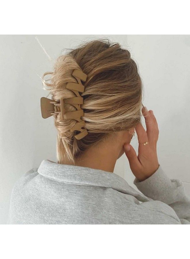 SuPoo Hair Clips Large Claw Clips 4.7" Matte Hair Claw Clips For Thick Hair Strong Hold Banana Hair Claw Jumbo Jaw Clips Cute Big Hair Clips For Women Hair Clamp Hair Accessories For Thin Hair - Image 4