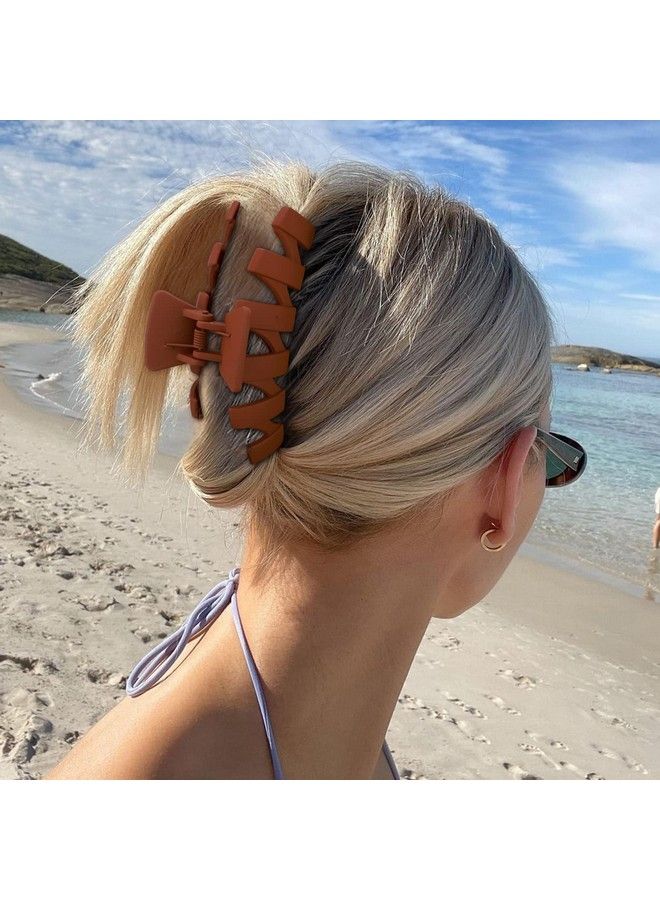 SuPoo Hair Clips Large Claw Clips 4.7" Matte Hair Claw Clips For Thick Hair Strong Hold Banana Hair Claw Jumbo Jaw Clips Cute Big Hair Clips For Women Hair Clamp Hair Accessories For Thin Hair - Image 5
