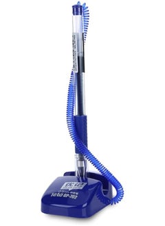 erorex Leto Desk Pen Blue Ink 0.5Mm Counter Pens Reception Counter Pen Secure Pen With Chain And Adhesive Pen Holder For Home Office Supplies Desk Pen Stand 