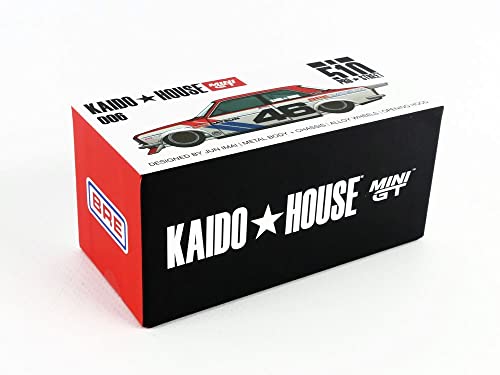 Mini GT TSM Model Datsun 510 Pro Street Version 2 #46 BRE Red and White (Designed by Jun Imai) Kaido House 1/64 Diecast Model Car by True - Image 5