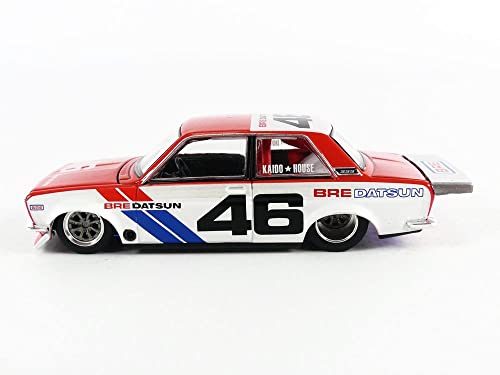 Mini GT TSM Model Datsun 510 Pro Street Version 2 #46 BRE Red and White (Designed by Jun Imai) Kaido House 1/64 Diecast Model Car by True - Image 3