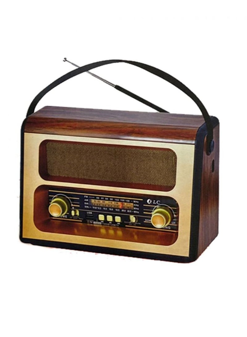راديو و سماعة التحكم عن طريق الريموت بشكل سهل تحفة فنية كلاسيكية سوف تضفي على المكان أصالة الماضي مع تقنية الحاضر . سماعة تحتوي على عدة ميزات تجتمع في جهاز واحد . مع راديو يعمل على عدة موجات اختياراية - Image 2