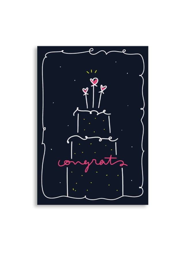 Greeting card CONGRATS CAKE