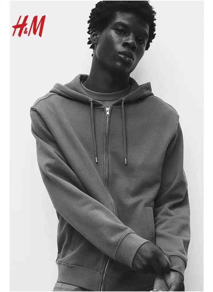 H and M - HM New Casual And Fashionable Loose Printed Hoodie - Image 1
