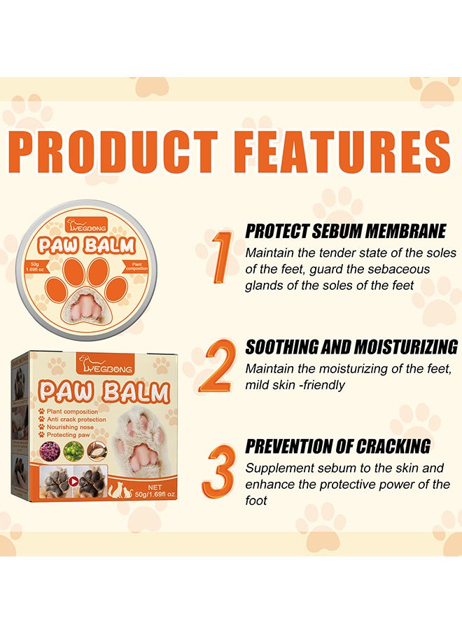 YEGBONG 50g Dog Paw Balm Pet Paw Wax Moisturizer Paw Pad Lotion Protects and Heals Dry Cracked Damaged Paws Foot Pads for Cats Dogs  - Image 5