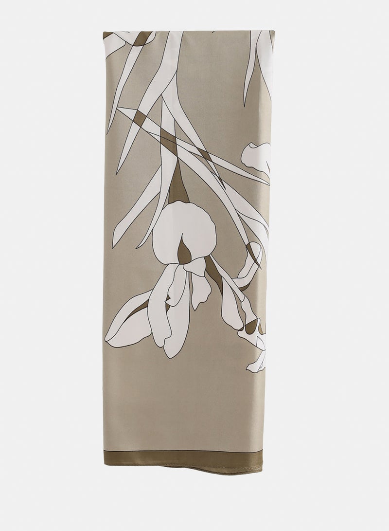 Carina Graphic Floral Print Scarf - Image 2