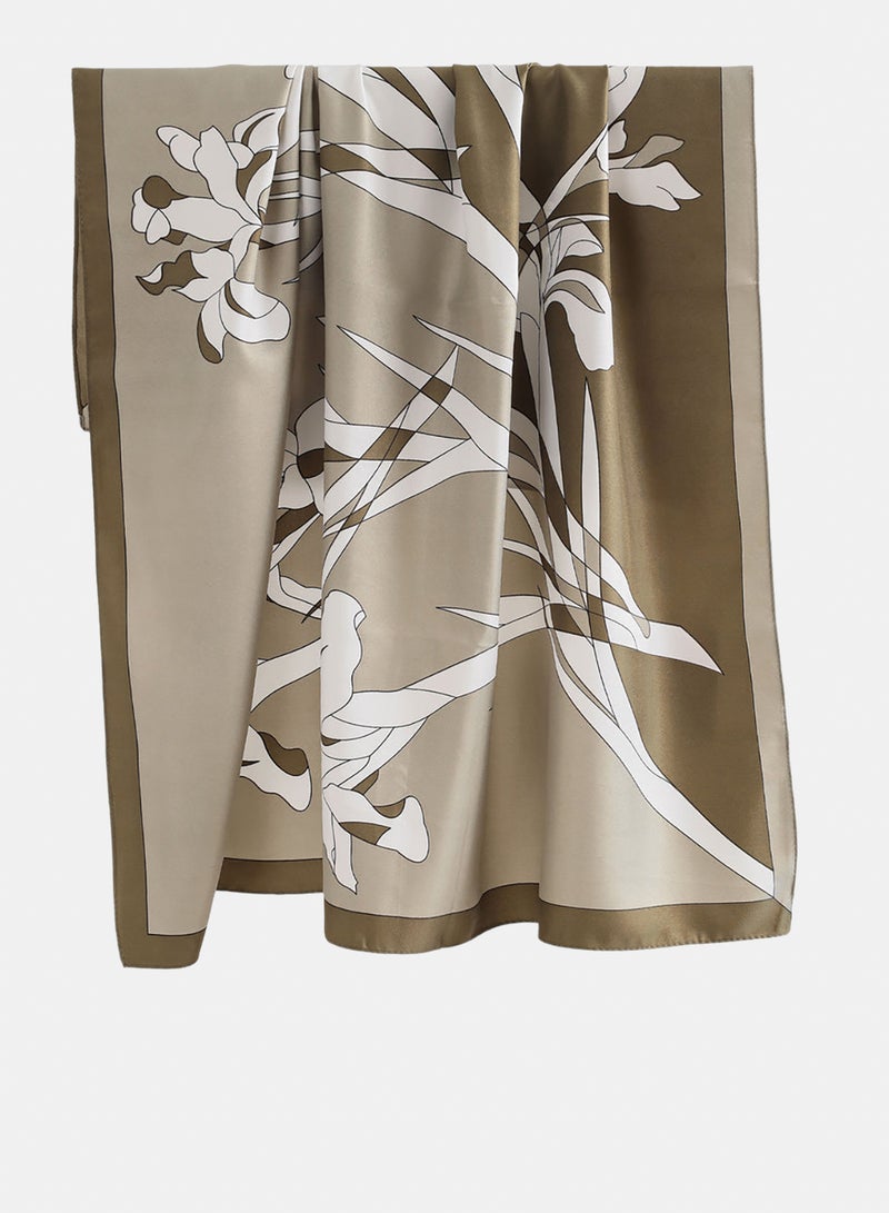 Carina Graphic Floral Print Scarf - Image 3