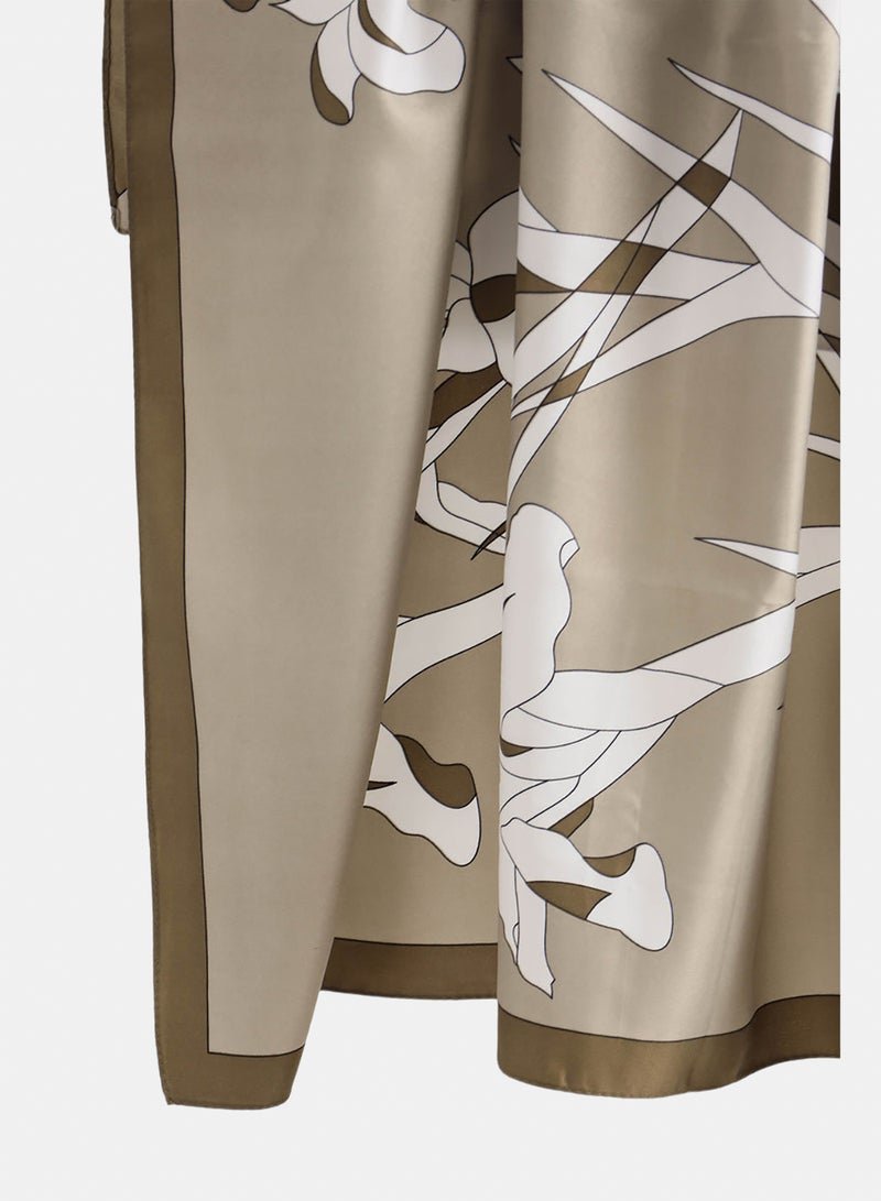 Carina Graphic Floral Print Scarf - Image 4