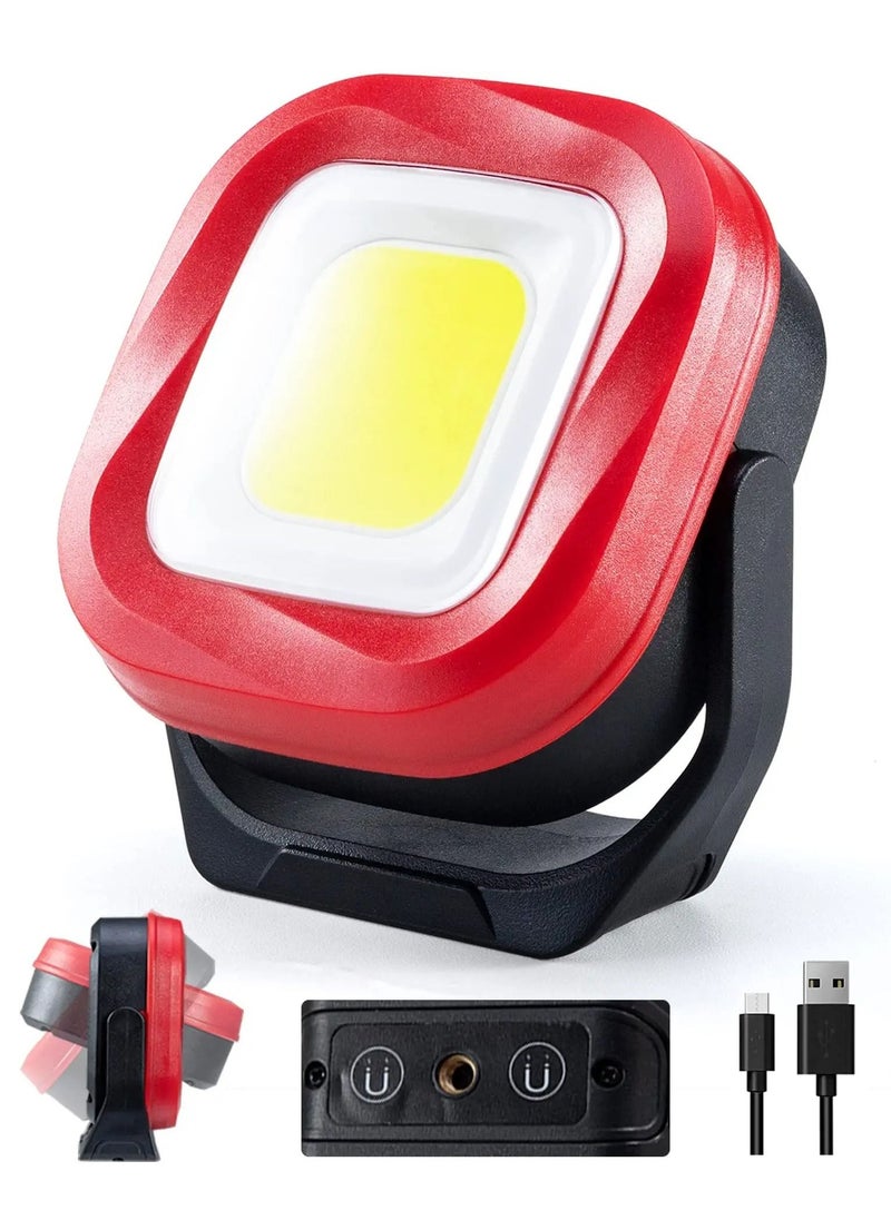 Y&D LED Work Light, 42 LEDs 1000 LM Rechargeable Lights Portable Magnetic Flashlight Inspection Light for Outdoor Camping Hiking Emergency,Car Repairing and Waterproof Job Site Lighting-2400mAh ,1PCS  - Image 1