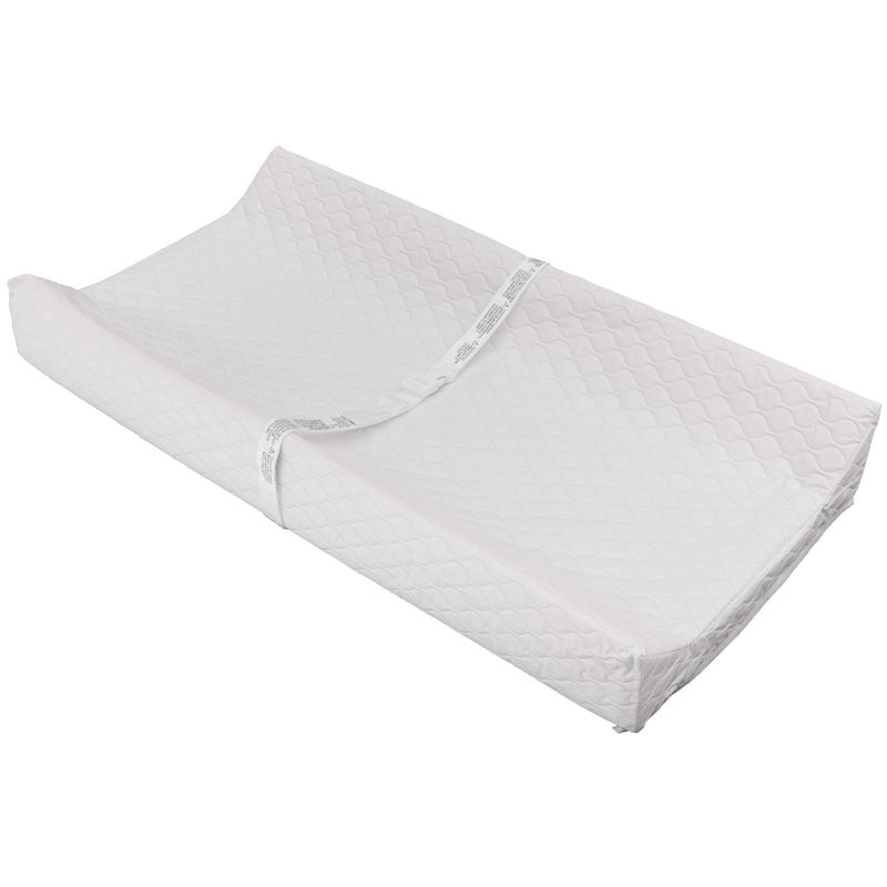 Delta CHILDREN Waterproof Baby and Infant Diaper Changing Pad, ComforPedic from Beautyrest, White - Image 1