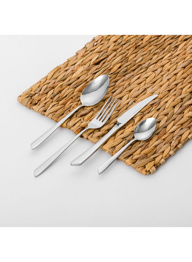 NAVA Stainless Steel Cutlery "Mia" Set Of 24 Pieces -Silver - Image 2