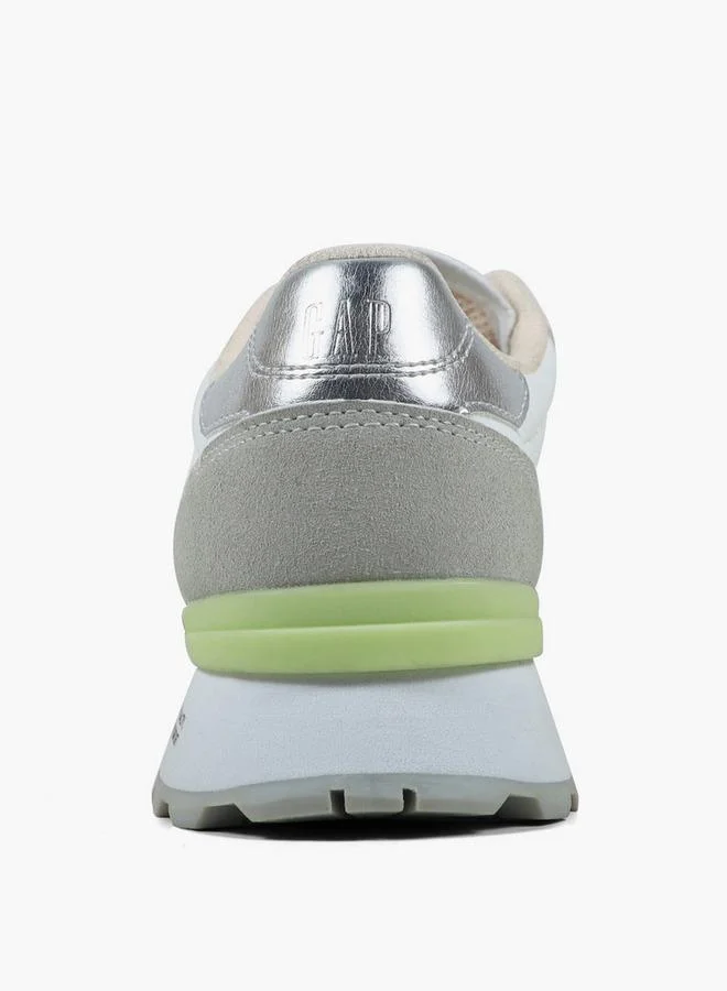 جاب Women Panelled Lace-Up Sneakers