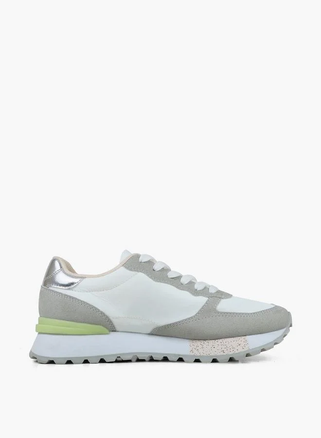 Gap WHITE Women Panelled Lace-Up Sneakers for Women | Best Price UAE