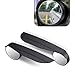 Eratus 2 PCS Car Rearview Mirror 2in1 Rain Eyebrow Blind Spot Mirror Carbon Fiber Rainwater Deflector Selfadhesive 360 Degree Adjustable Expanded Vision Mirror Universal for Cars Black - Image 2