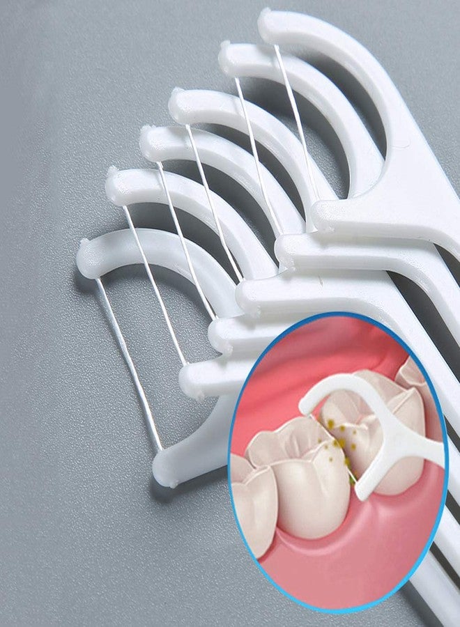 Teensery 100 Pcs Disposable Dental Floss Sticks Teeth Cleaner Oral Care with Portable Plastic Case - Image 2