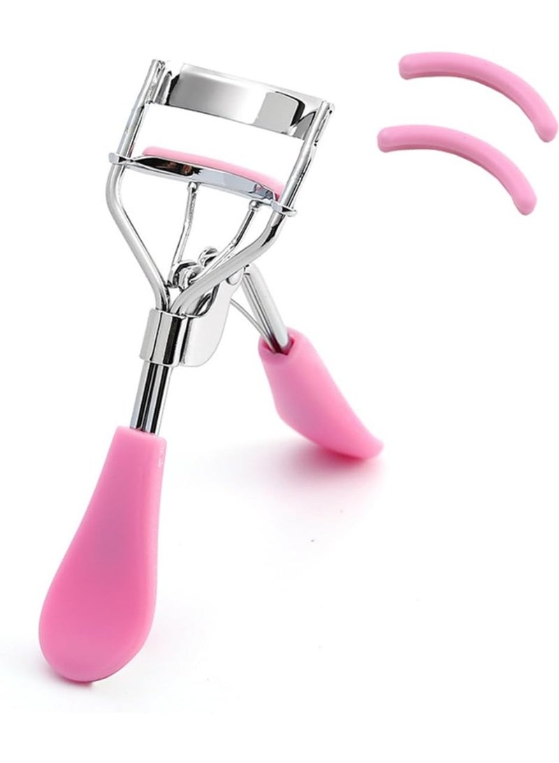 Eyelash Curler - Ergonomic Design for All Eye Shapes, Precision Curl Control, Superior Long- Lasting Curl, Gentle on Lashes, Includes   Replacement Pads, Easy to Use (Pink) - Image 1