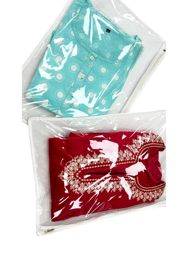 AARON INC Clothes Organizer For Wardrobe (Pack of 24) - Single Storage Organizer For Saree | Salwar Suit | Lehenga Chunni - Dress Organizer For Wardrobe - Single Saree Covers With Zip (White) - Image 5