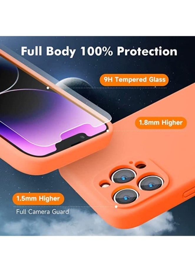Raxoom iPhone 14 Pro Max, [Compatible with MagSafe] [Soft Microfiber Lining] Shockproof Slim Silicone Phone Case for iPhone 14 Pro Max,6.7 inch,Orange - Image 5