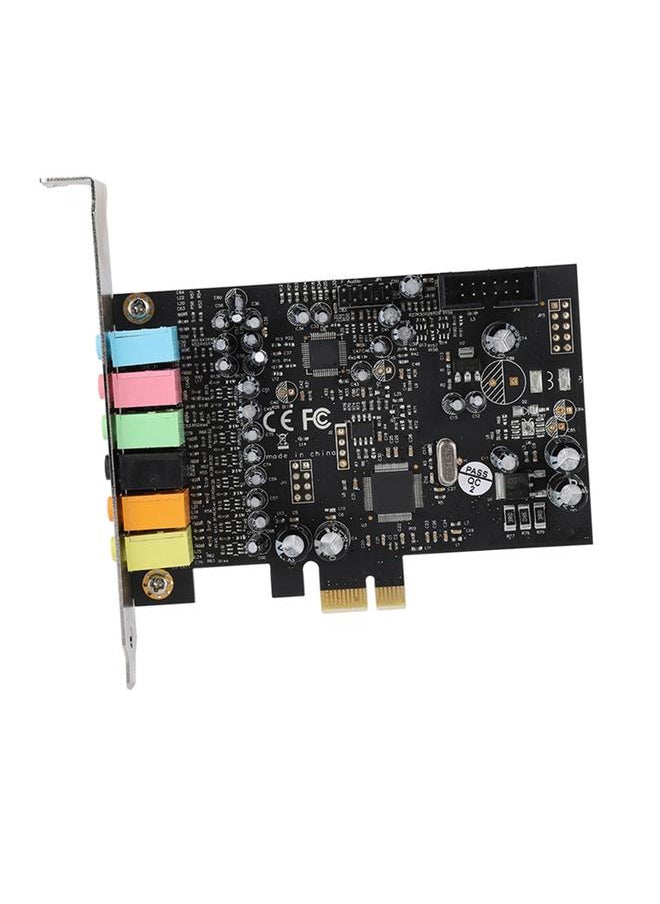 Thoraya 1 pcs PCI-E 7.1 HiFI High Fidelity 8 Track Internal Surround PCI Sound Card Black  - Image 1